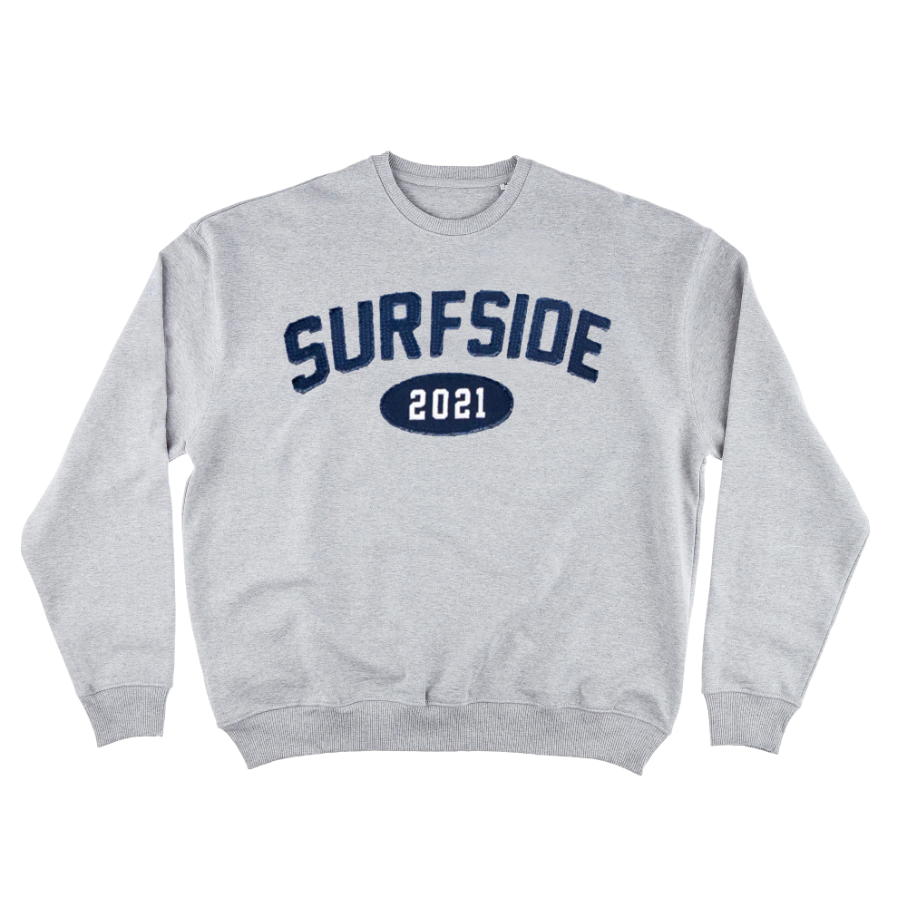 Surfside Applique Crew Neck - Heather Gray
