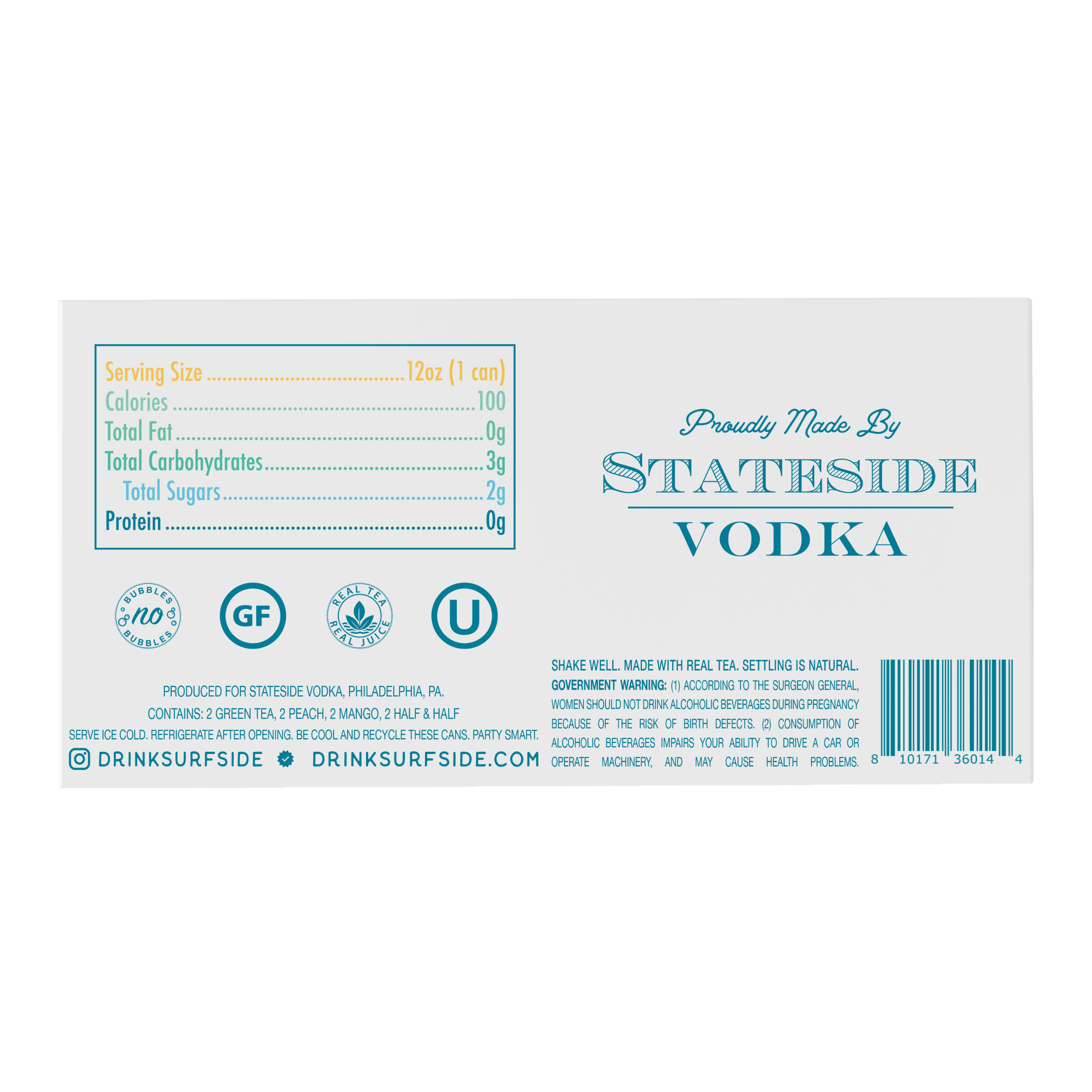 Surfside Green Tea + Vodka Variety 12 Pack