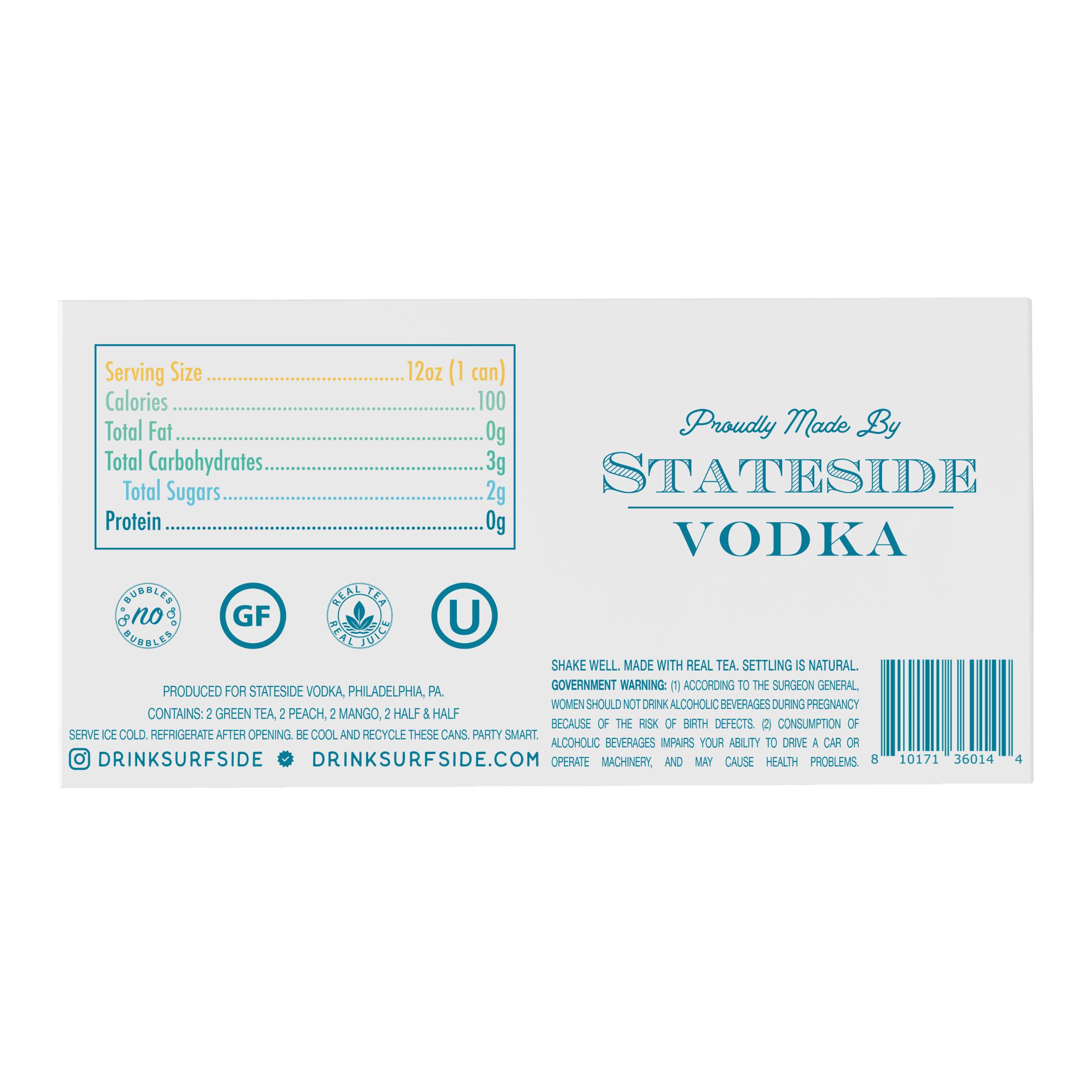 Surfside Mango Green Tea + Vodka