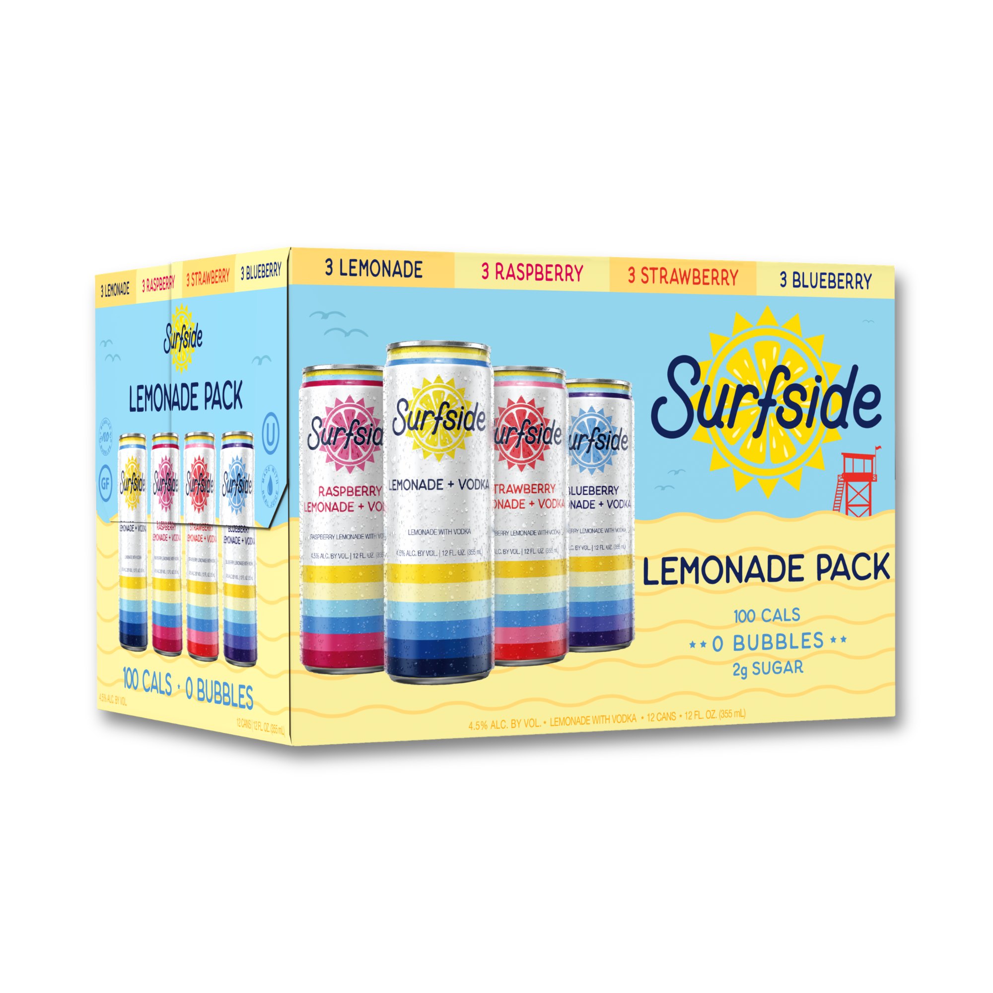 Surfside Lemonade + Vodka Variety 12 Pack