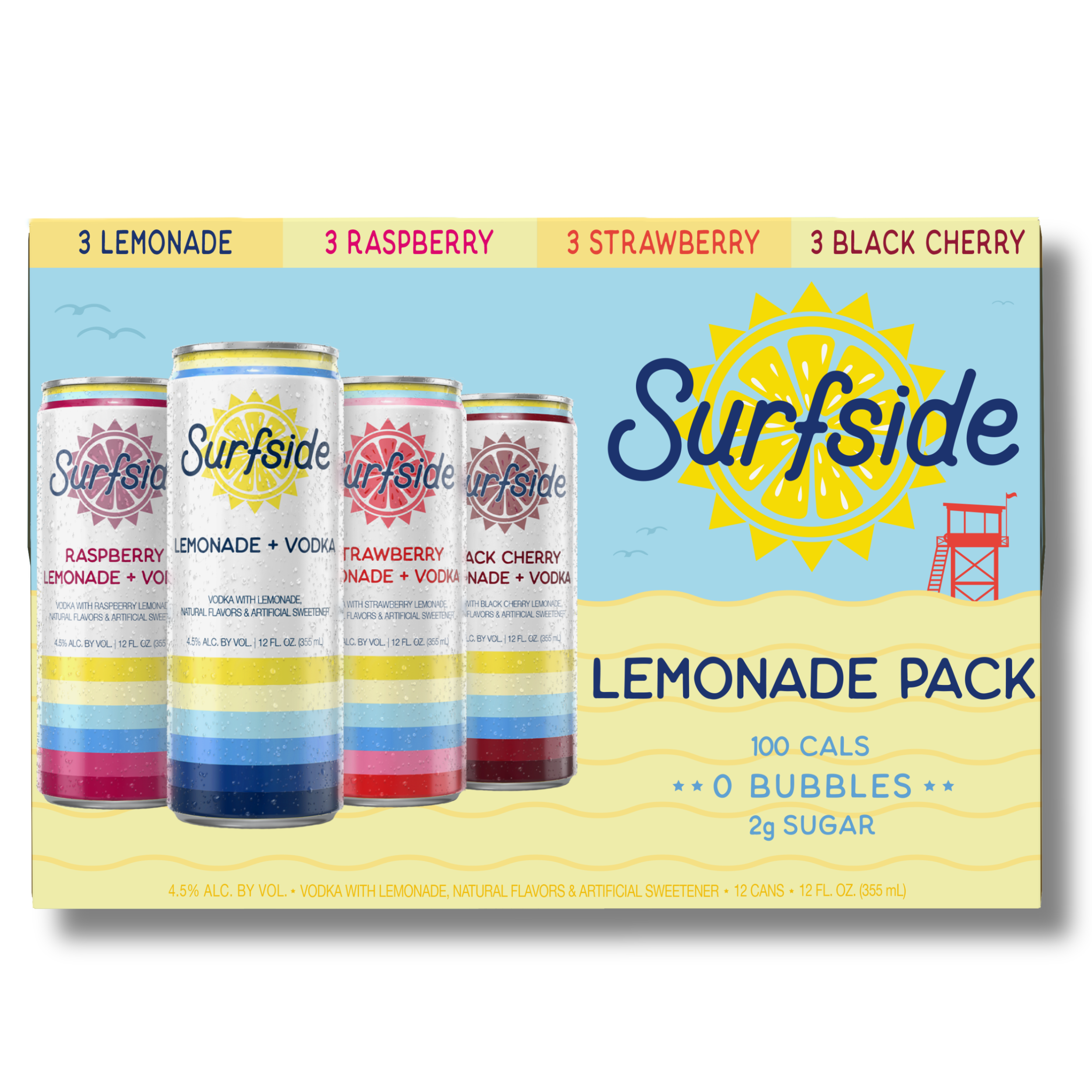 Surfside Lemonade + Vodka Variety 12 Pack
