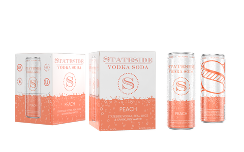 Stateside Vodka Soda Peach-4 Pack