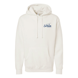 Cream hoodie with 'Surfside' logo on a white background