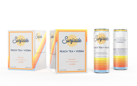 Surfside Peach Iced Tea + Vodka - 4 Pack