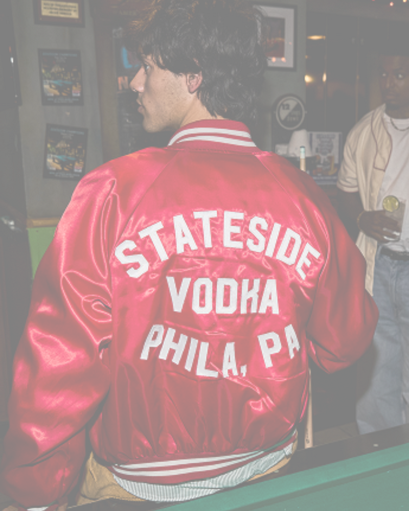 Stateside Vodka Satin Bomber Jacket