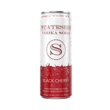 Stateside Vodka Soda Back Cherry 12 oz fl can front featured on a white background