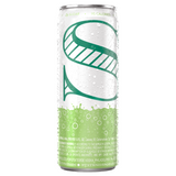 Back of Stateside Vodka Soda Lemon Cucumber 12 fl oz can with Stateside Vodka logo and ingredients, 
2 grams of sugar and 95 calories
