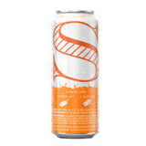 Stateside Vodka Soda Orange can with orange and white design on a white background with instructions