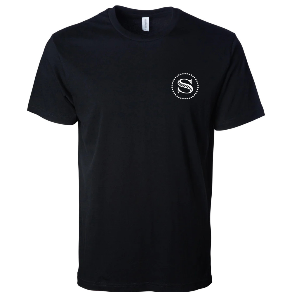 Black t-shirt with the white Stateside Vodka 
