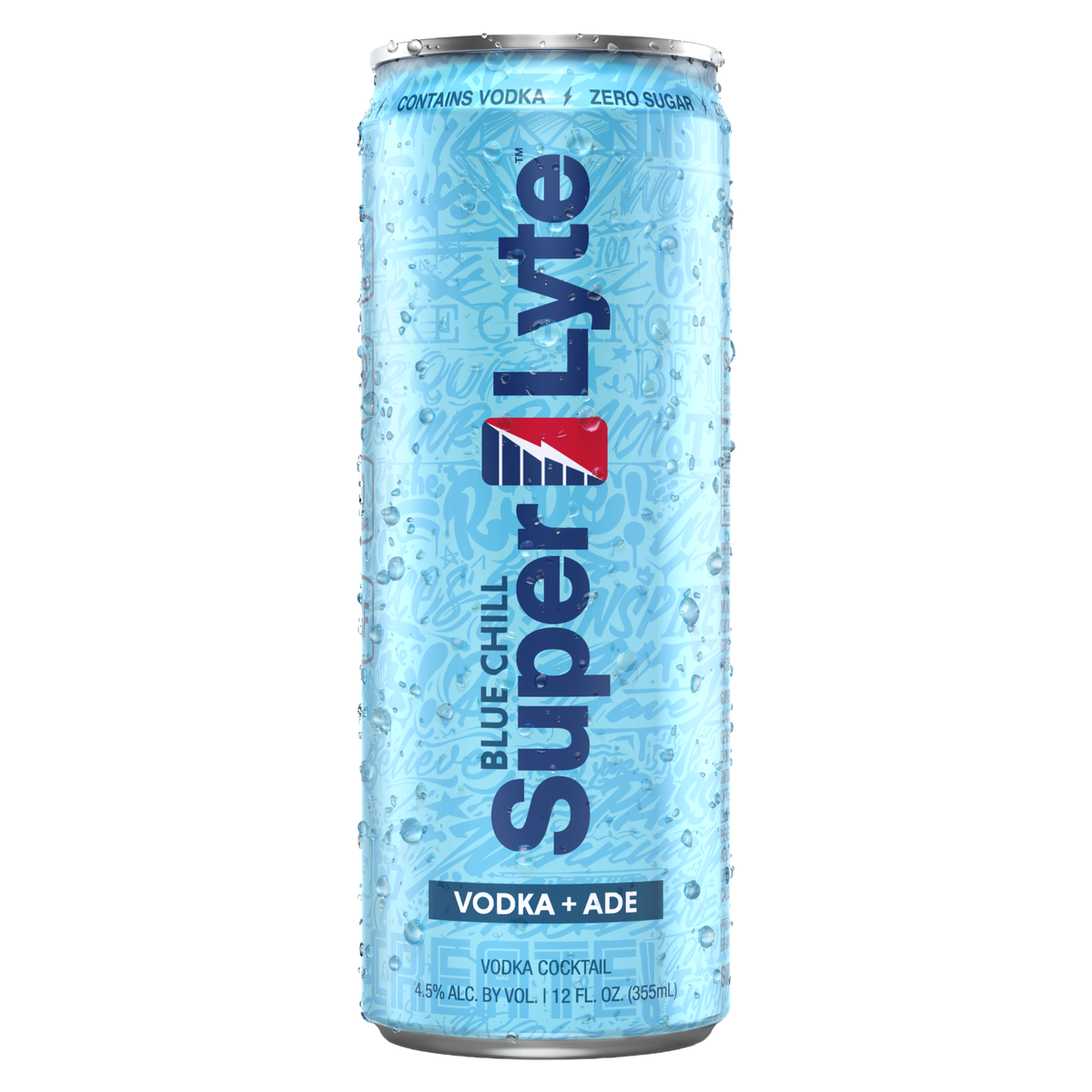 Super Lyte Blue Chill 12 oz can featured on a white background