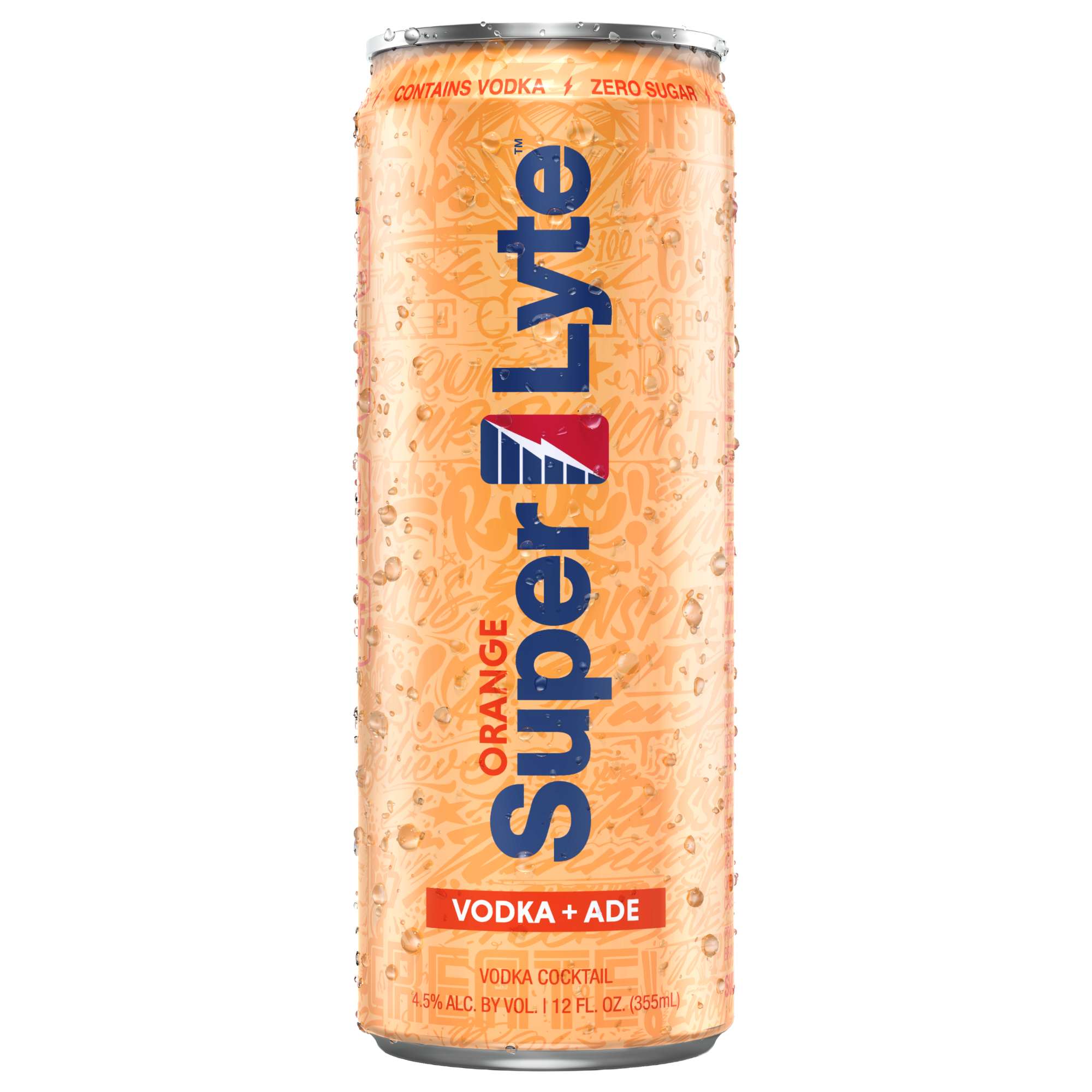 Super Lyte Orange Vodka and Ade 12 fl oz can on a white background