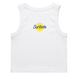 Surfside Ribbed Cropped Tank Top - White