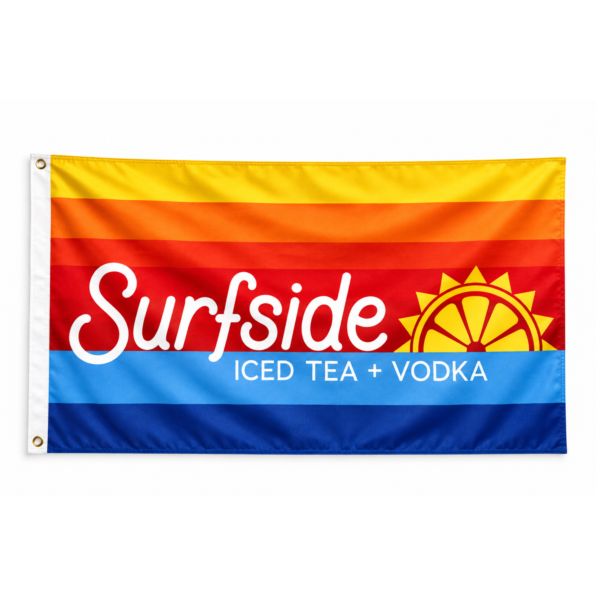 Surfside Stripe Logo Flag on white background