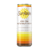 Surfside Iced Tea Half and Half plus Vodka 12 fl oz can with a yellow Surfside logo and brand elements 