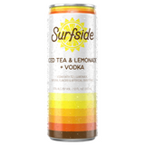 Surfside Iced Tea and Lemonade and Vodka 12 fl oz can with a yellow Surfside logo and brand elements 