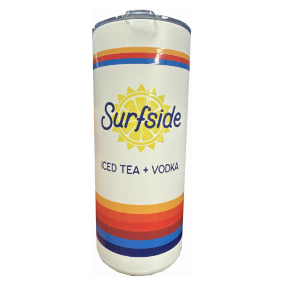 Insulated Can Tumbler with 'Surfside' logo, text and brand elements on a white background