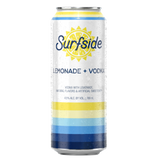 Surfside Lemonade and Vodka 700 mL can with brand elements and stripes on a white background