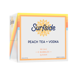 Surfside Peach Tea + Vodka 6 pack case on a white background
