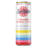 Surfside Strawberry Lemonade + Vodka 12 fl oz can featured on a white background 