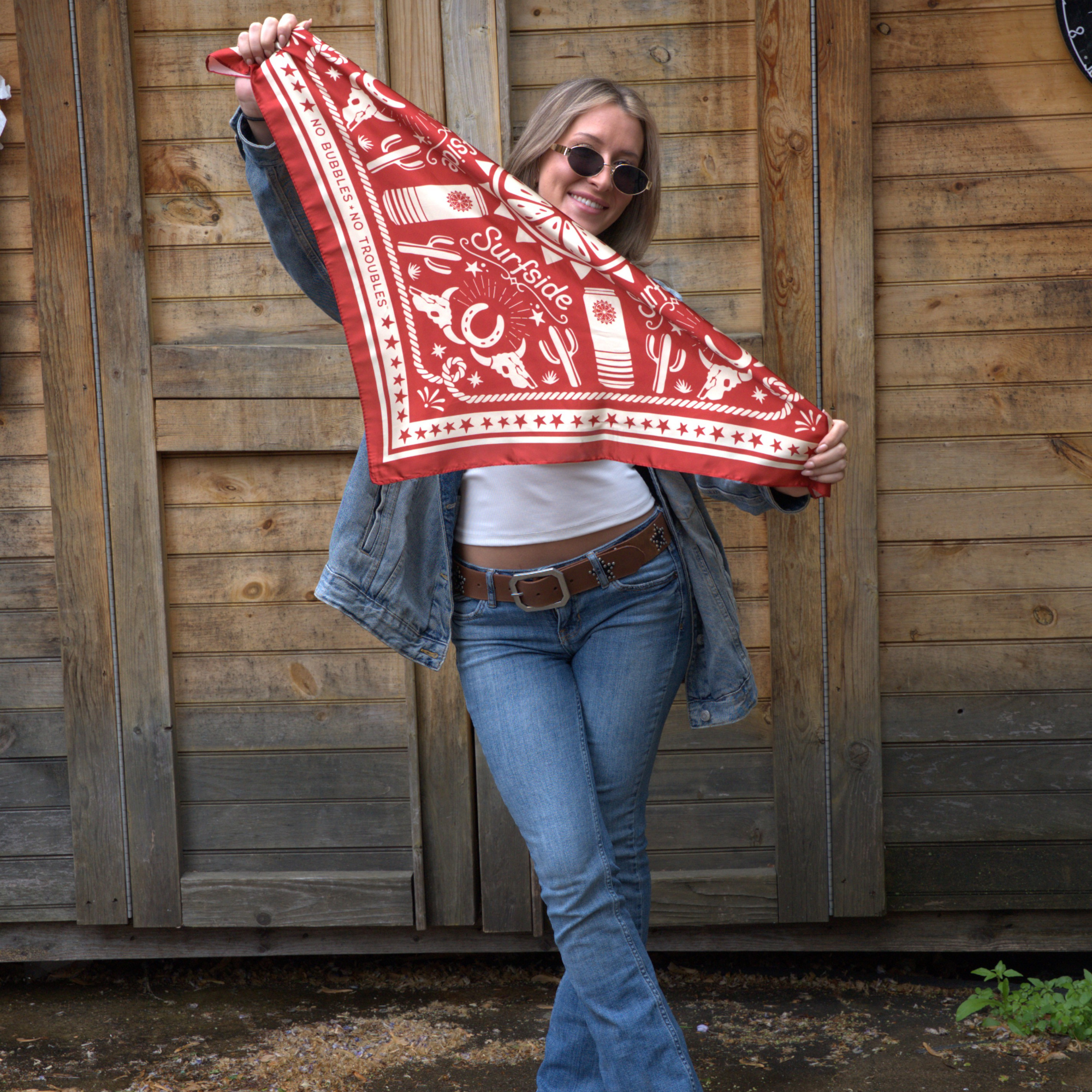 Surfside Satin Western Bandana