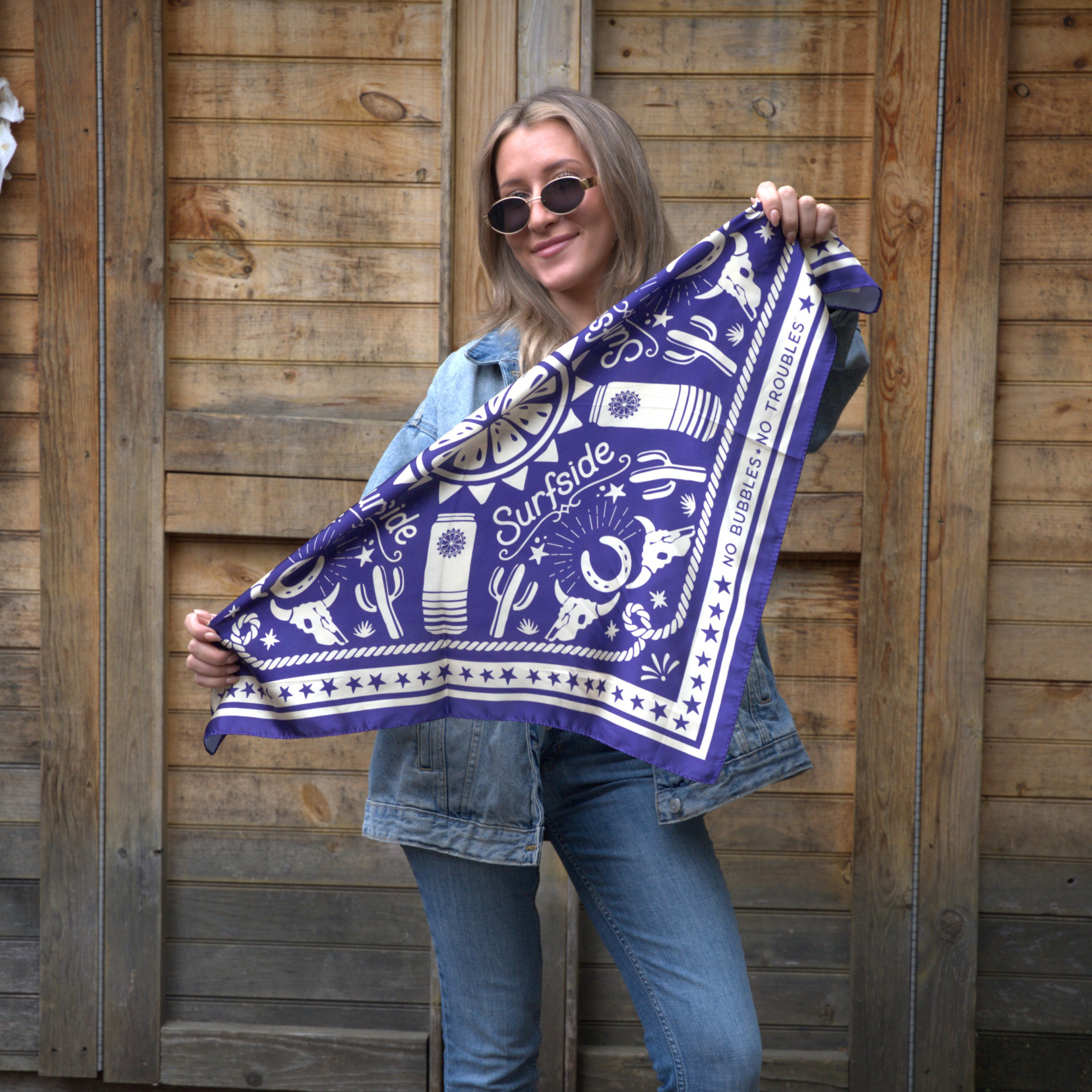 Surfside Satin Western Bandana