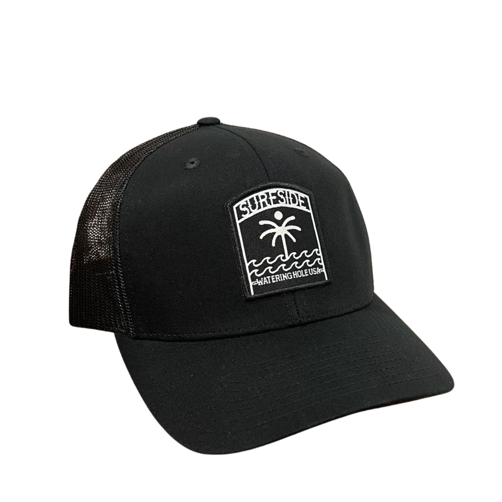 Black cap with a white 