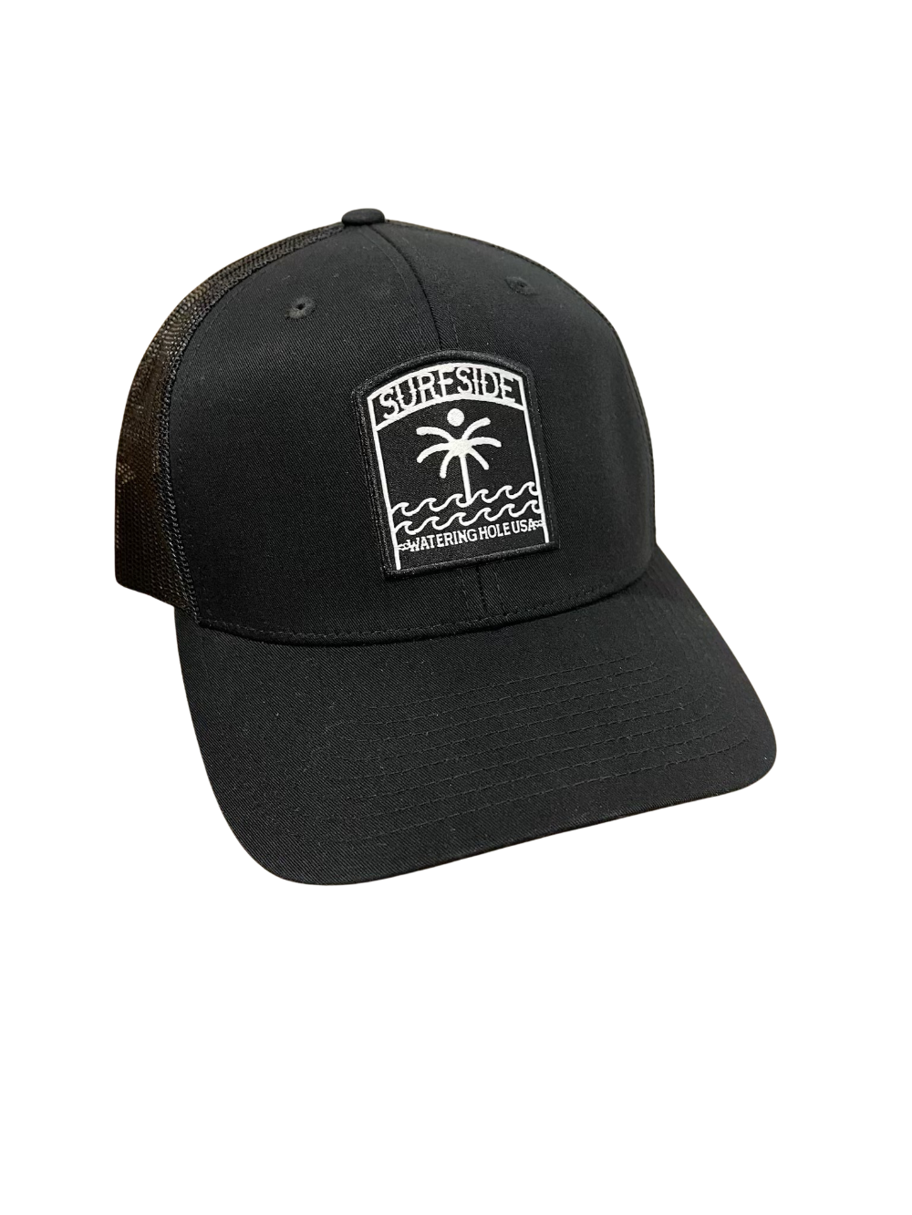 Black cap with a white 