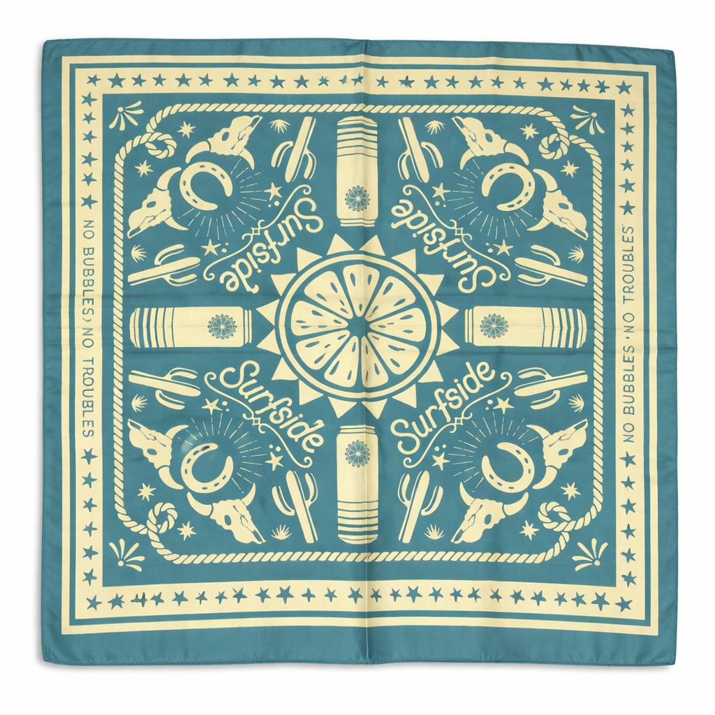 Surfside Satin Western Bandana