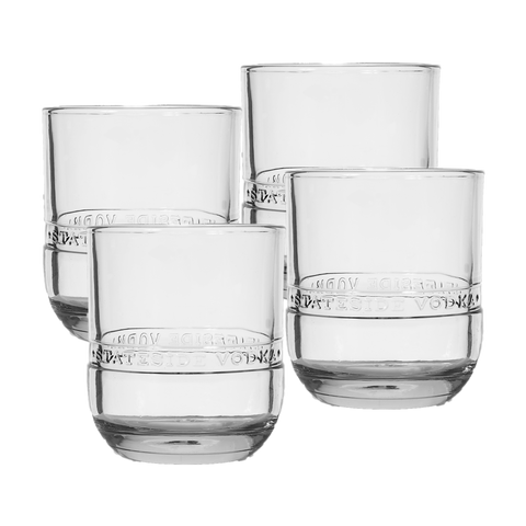 Engraved Stateside Rocks Glasses - 4 Glasses